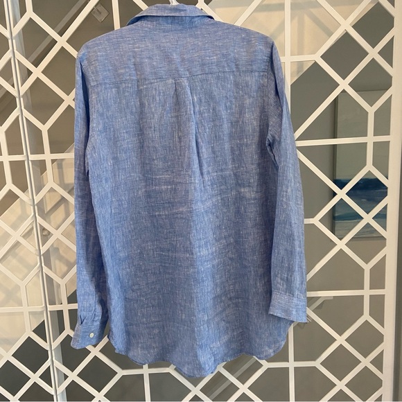 Gap Linen Oversized Tunic Medium Blue - Picture 3 of 8